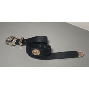 3-D Belt Company Men's Tooled Leather Conchos Western Belt Size 34